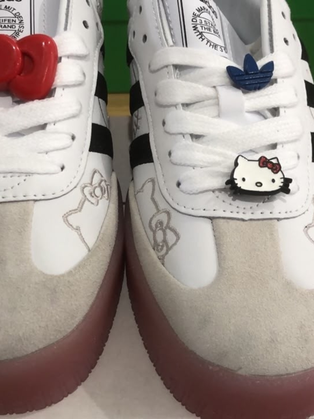 adidas Women White, Black & Pink Hello Kitty Accent Sneakers